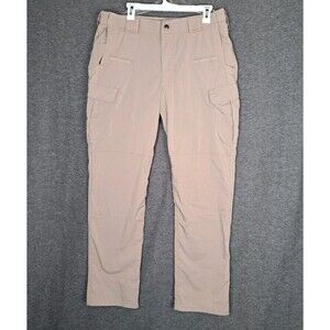 Mens 5.11 511 Tactical Stryke Pants Khaki Flex-Tac Ripstop 36x33* Cargo Pockets